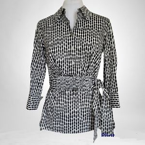 Black & White Stretch Blouse